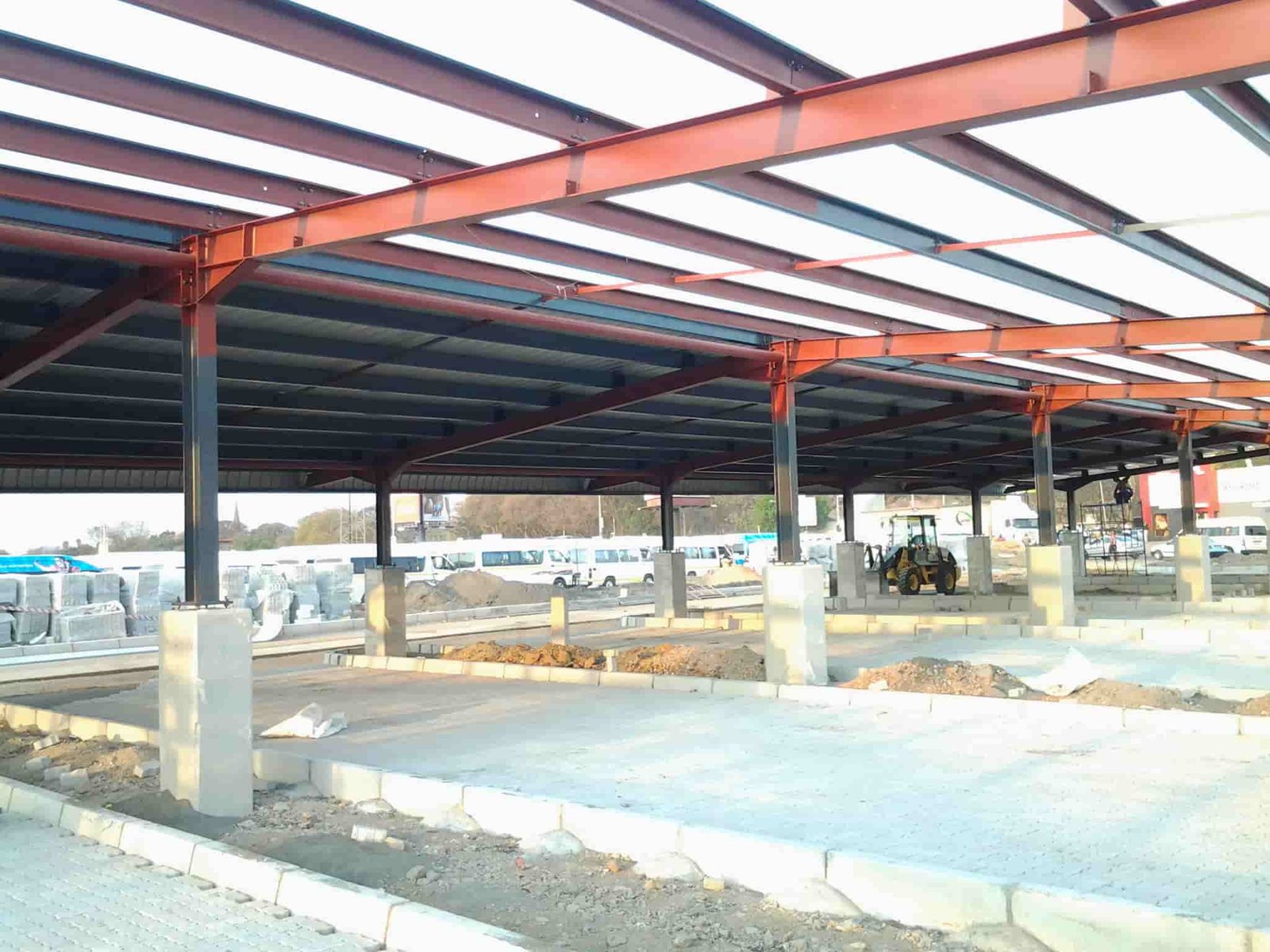 Ongoing construction of Sedibeng Taxi Rank showcasing Sikha Construction’s expertise